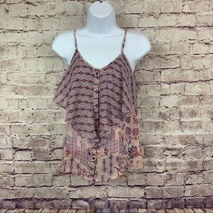 Maurice’s Pink Pink Ruffled Sheer Top NWOT
